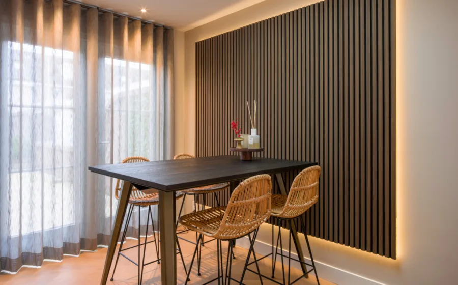 Walnoot Blend® wandpanelen met verlichting