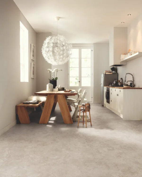 Forbo beton marmoleum licht taupe