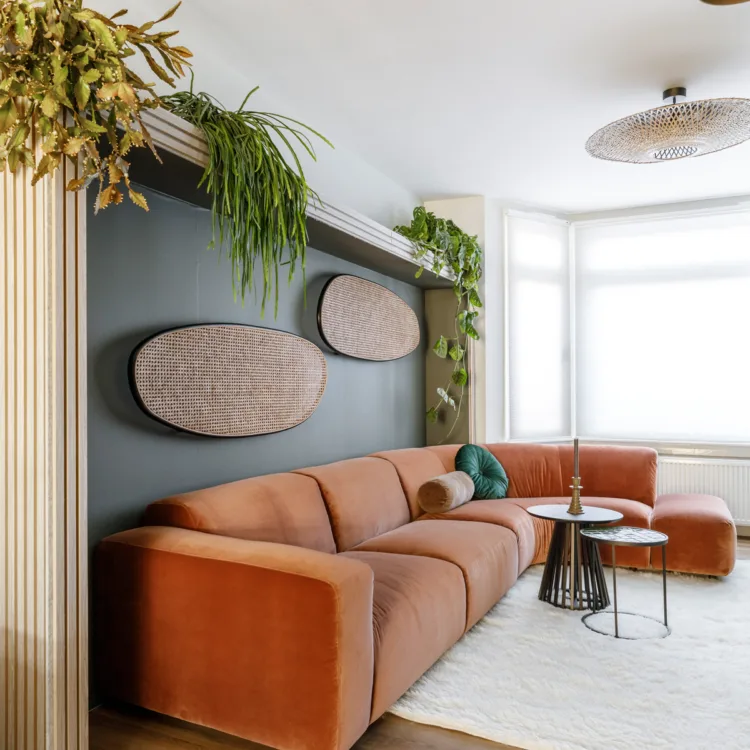 Botanische woonstijl in de woonkamer