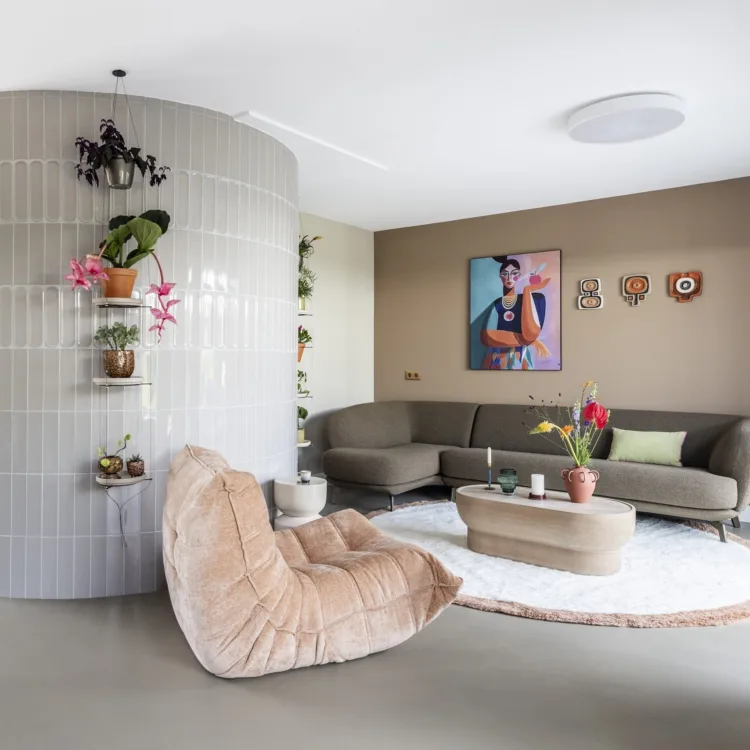 Gietvloer in de woonkamer