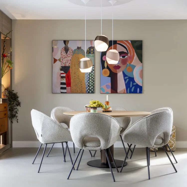 Gietvloer in de eetkamer