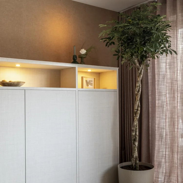 Allure kast op maat in beige linnenlook - basic naturel woonstijl